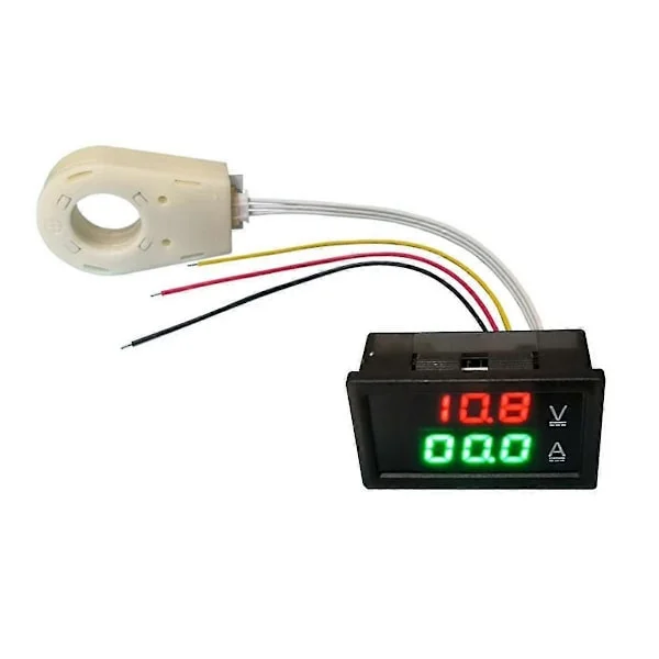 Hall Amperemeter Voltmeter DC 0-300V 50A Batteriovervågning LED Digital Strøm Spændingsmåler 12V 24V 36V 48V 60V Bil