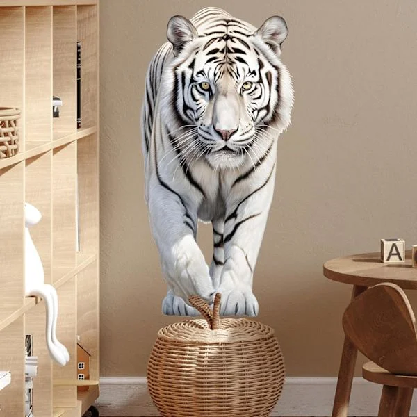 Wild Tiger Pattern Wall Decal - Wall Decor for Living Room, Bedroom, Kids Room