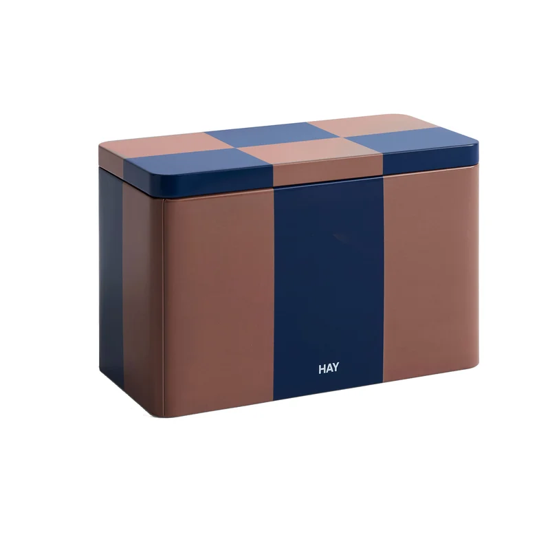 HAY Oppbevaringsboks medium, brun/midnattblå' - 'Brown / Midnight Blue