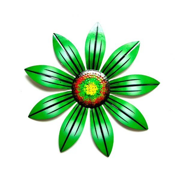 Metal Flower Decoration Wall Art Wall Hanging Special Floral Decoration For Home Office Decor Green