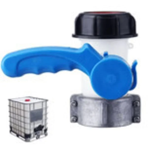 IBC Water Tank Adapter D40 62MM, Universal IBC Drain Valve for Water Tank, Water Hose Connector, Outlet Adapter (FMY)