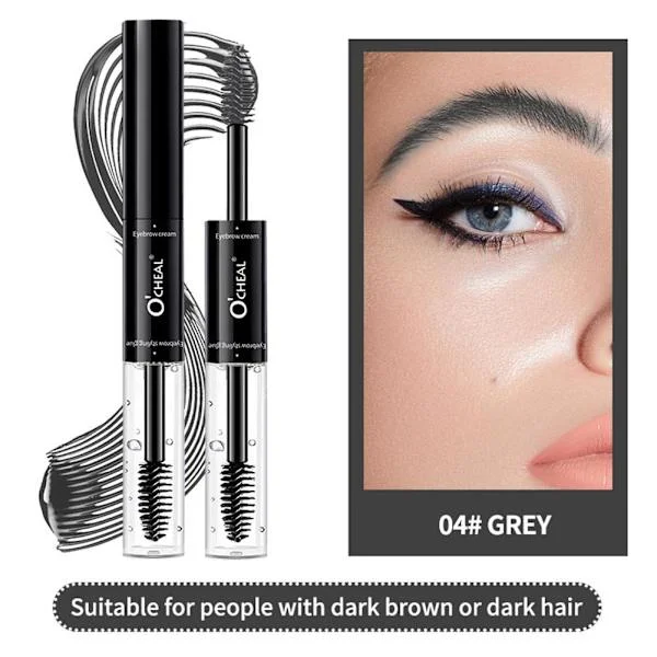 OCHEAL Langtidsholdbar Fikserende Bryn Makeup Vandtæt Transparent Øjenbryn Styling Gel Creme Klar Flydende Øjenbryn Kosmetik Dobbelt-endet Øjenbryn G