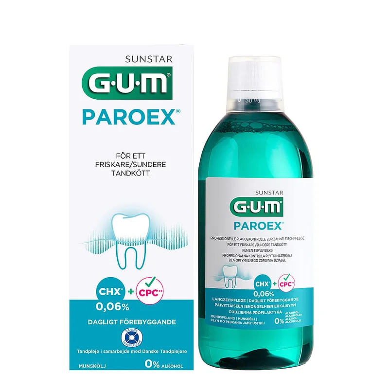 GUM Mundskyl Paroex 0,06 Klorhexidin 500 ml, Medicin & Pleje, Mund & Tandpleje, Mundskyl