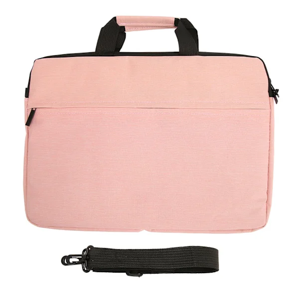 15.6 inch Laptop Sleeve Waterproof Polyester Laptop Bag Portable Notebook Protective Case for Travel Business Trip Pink