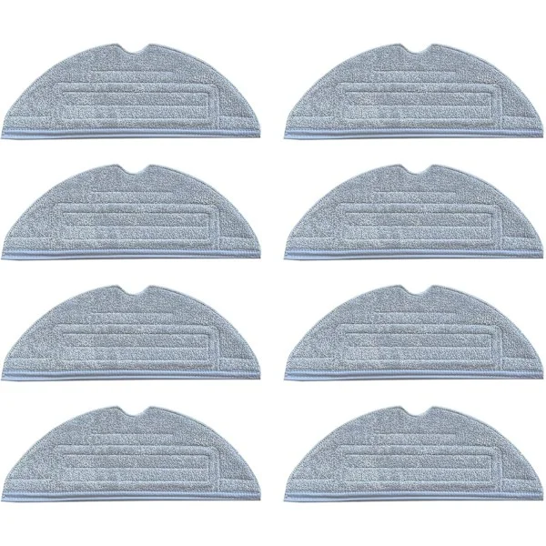Roborock S7 Støvsuger Essential: Mikrofiber Blød Pad, Erstatningspuder til Støvsuger og Moppe, Ikke-fnuggende Fiber, 8-delt Sæt til Nemt Hjem