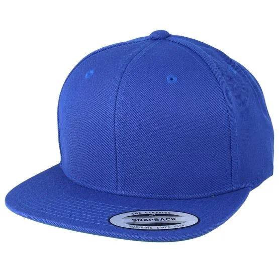 Yupoong - Blå snapback Caps - Royal Snapback @ Hatstore