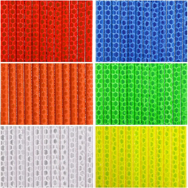 Sykkel Eike Reflektorer, 6/72 Pakke (12 Blå + 12 Grønn + 12 Rød + 12 Gul + 12 Hvit + 12 Oransje) Refleks Sykkel