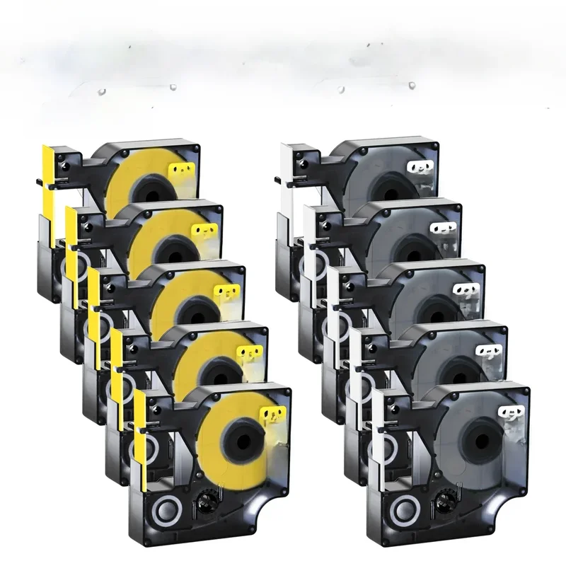 AliExpress - Ruban thermorétractable 5PK 6/9/12/18/24mm, Compatible avec DYMO Rhino 18052 18055 18056 pour imprimante d'étiquettes Dymo 4200 6000 5200