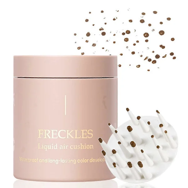【DENGTU】Liquid Natural Freckle Pen, Sweatproof, Lifelike Freckle Stamp, Air Cushion, Fake Freckles, Soft Waterproof & Long-lasting Henna Freckle 