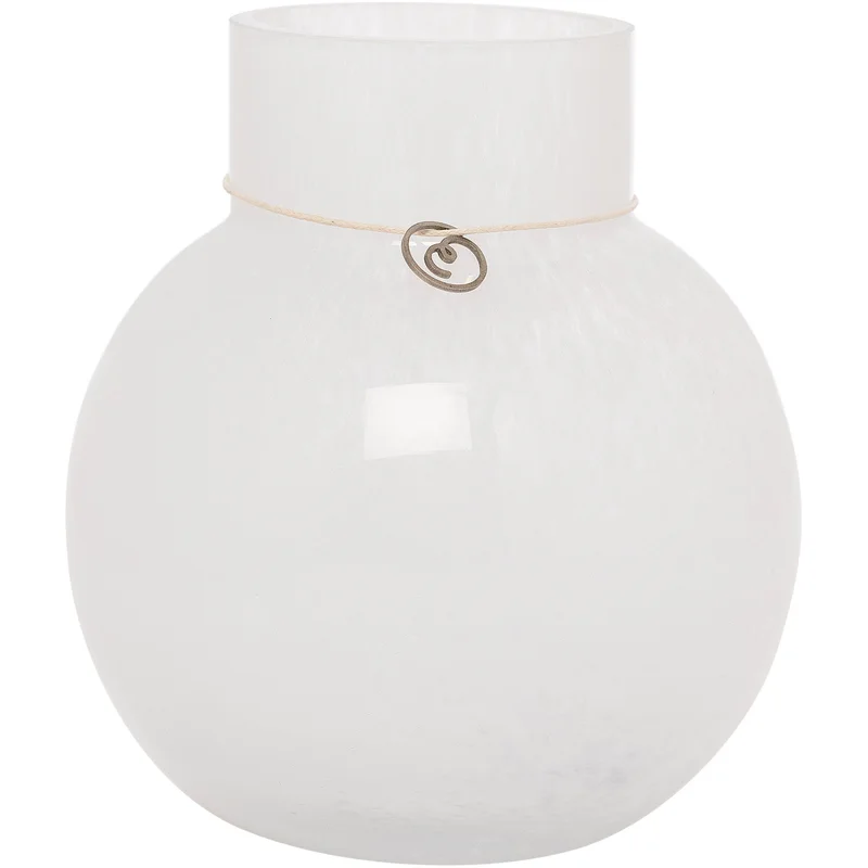 Ernst Glasvas rund 14 cm Ø13cm, vit | Inredning > Vaser & Krukor > Vas | Bagaren och Kocken