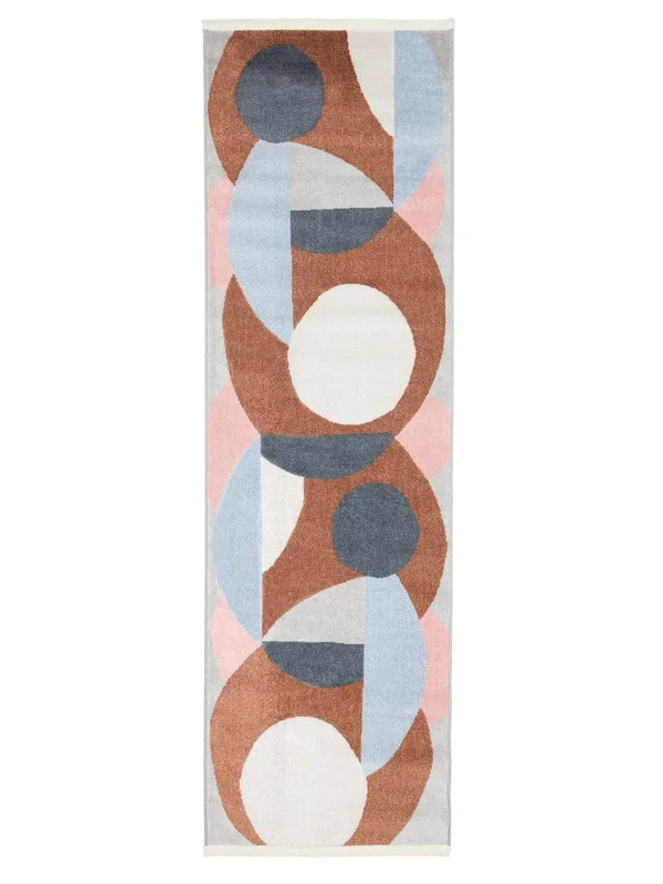 Géometrique Lavable Petit Aria Tapis - Terracotta 80X250 Dans Un Style Moderne