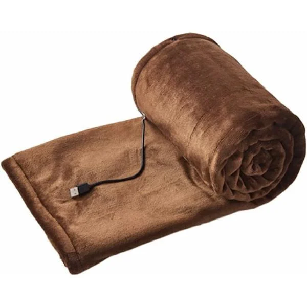 USB Elektrisk Värmefilt Bärbar Värmefilt Värmesjal Flanellfilt 3 Temperaturer 100x80cm