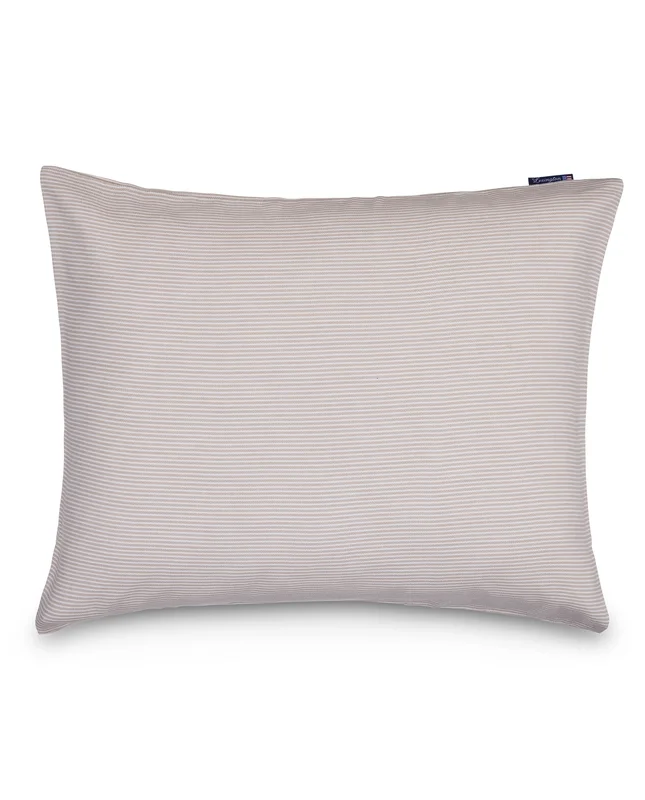 Lexington Raidallinen lyocell-flanelli pussilakana, beige/valkoinen