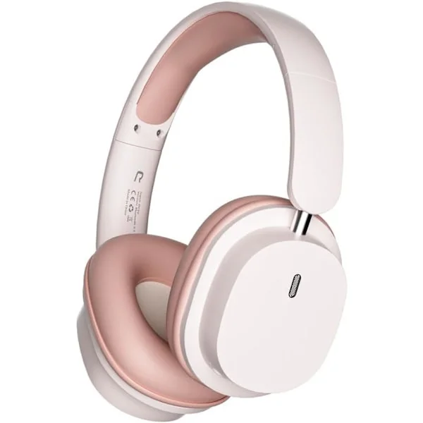 Trådløse Bluetooth-hodetelefoner med mikrofon, sammenleggbare over-ear hodetelefoner, hodetelefoner med støyreduserende mikrofon for musikk, 