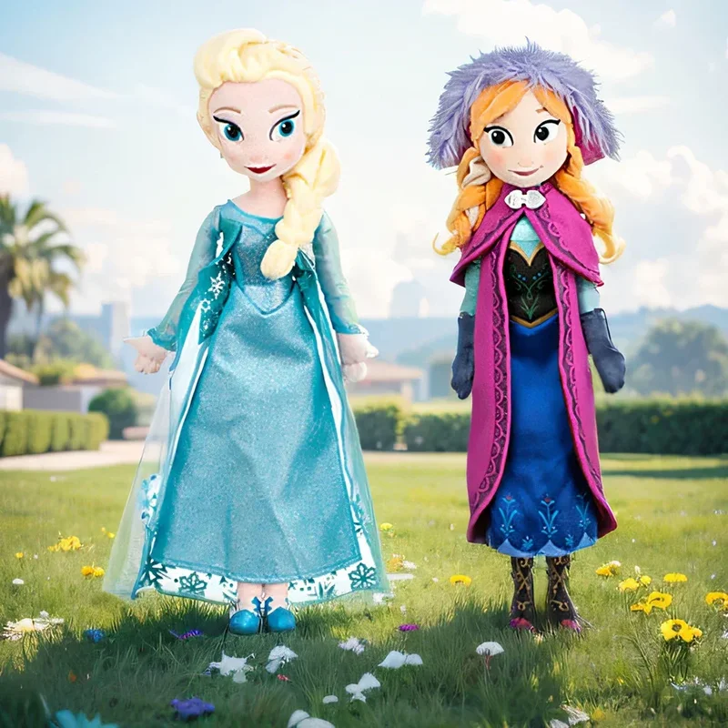 AliExpress - 50 cm Anime congelé la princesse en peluche Anna Kawaii poupée reine des neiges princesse Anna Elsa doux jouets en peluche cadeaux pour 