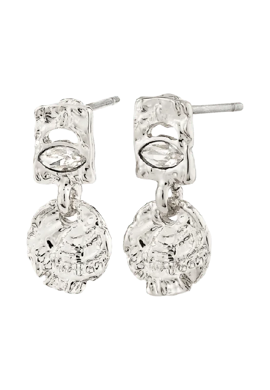 Pilgrim FIRE earrings silver-plated Smycken & klockor Dam Silver ONESIZE