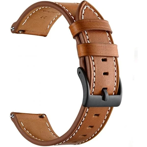 AVEKI Galaxy Watch 4 Armband 40mm 44mm/Galaxy Watch 4 Classic 46mm 42mm Armband, 20mm Läderarmband Dam Herr för Samsung Galaxy Watch Active 2/Wa(20mm)