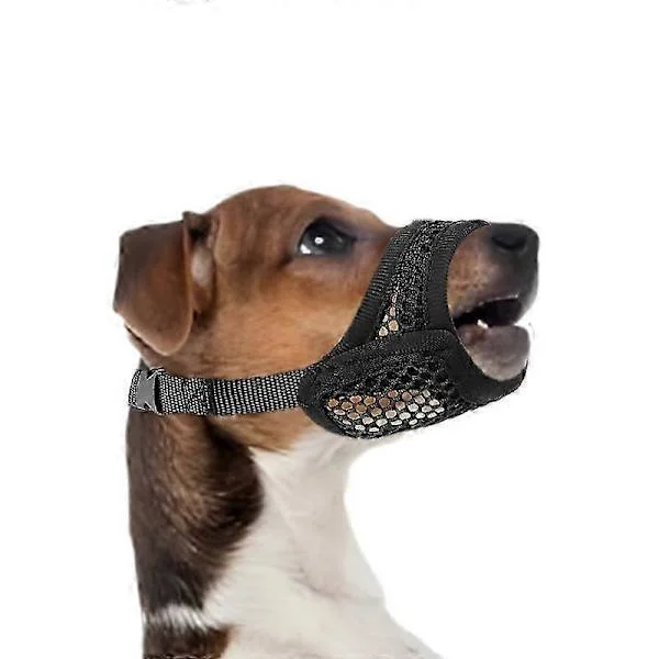Mesh-munnbind for hunder med kort snute - Anti-biting for små og mellomstore raser som Chihuahua, Pomeranian & Brakyocefale hunder
