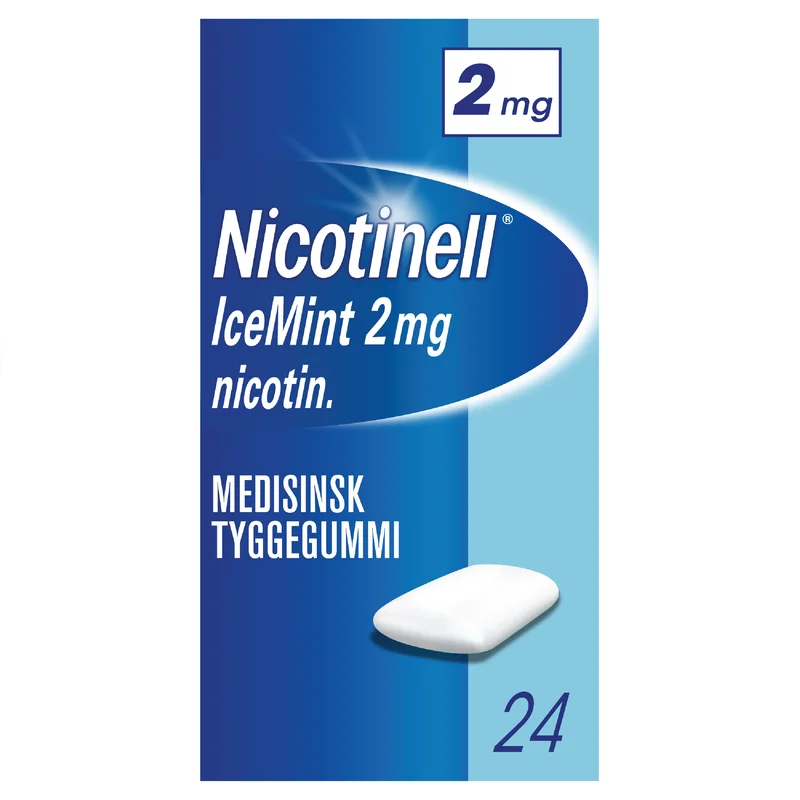 Nicotinell 2 mg tyggegummi, Icemint, 24 stk.