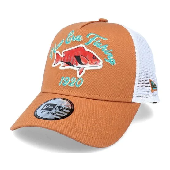 New Era - Brun trucker Caps - Fishing Trucker Toffee/White Trucker @ Hatstore
