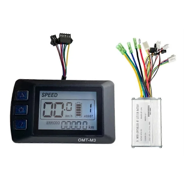 [RM]Ebike JN 15A Square Wave SM with Light Controller OMT-M3 Display for 36V/48V 250W/350W Electric Mountain Bike Kit
