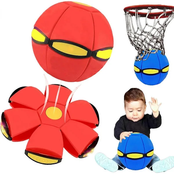 FOLENZU Studsboll för barn, magisk frisbee, studsboll, interaktion mellan förälder och barn, dubbel form fritt omkopplingsbar, inomhus och utomhus [HK
