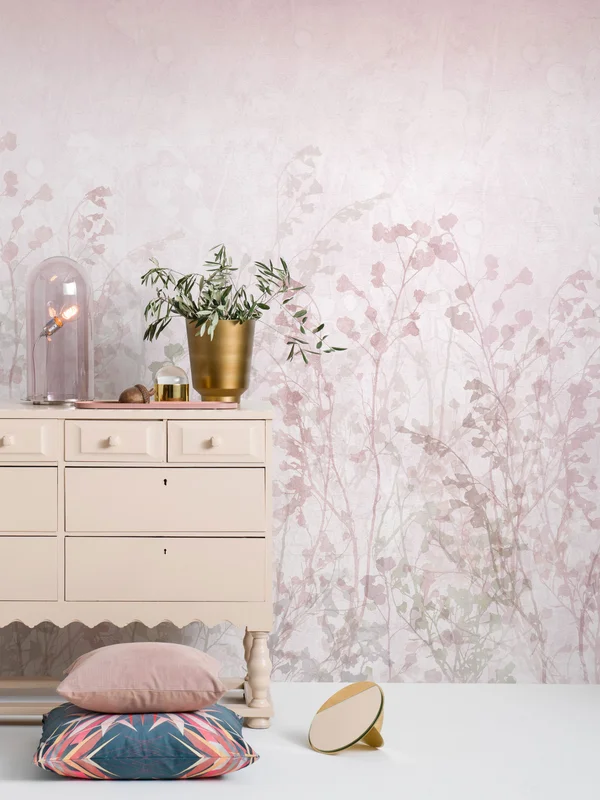 Boråstapeter Branching Rosa Tapet