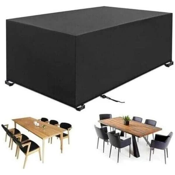 Havemøbelovertræk, 180×120 H:74cm 420D Oxford Beskyttelsesovertræk til Bord, Stole og Udendørs Havemøbler, Vandtæt,