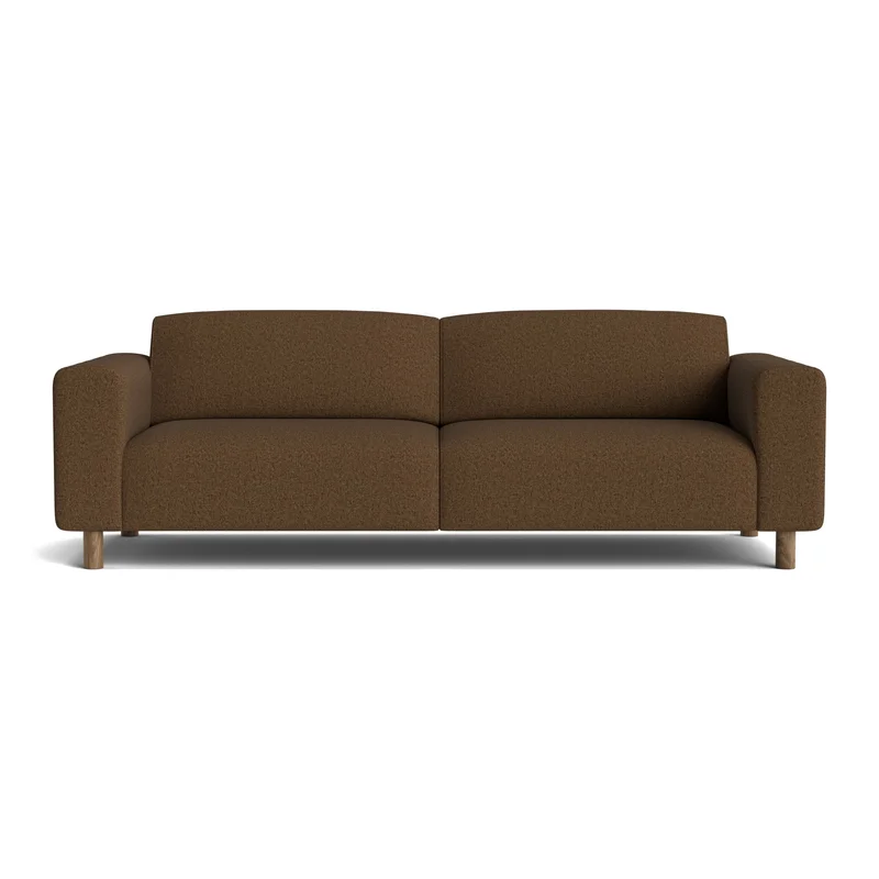 Toledo 3 personers sofa - Montreal Brun - 237x88x78cm - Minimalistisk 3-personers sofa med Nozag fjedre, mulighed for tilkøb af puf og chaiselong