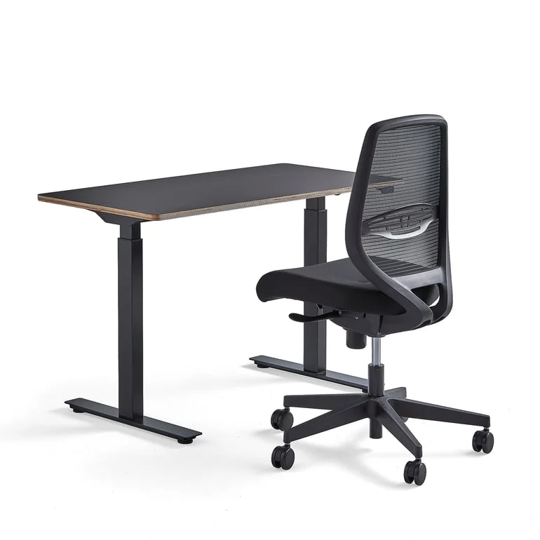 Furniture set NOVUS + MARLOW, 1 black desk and 1 office chair