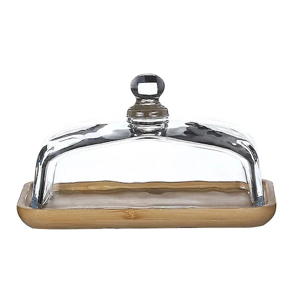 Behållarlock Ostkupa Kupol Glas Klocka Burk Lock Litet Tårtfat Kupol Klar Tårtfat Lock Klar Ostkupa Kupol