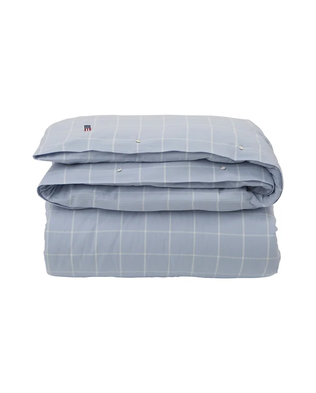 Lexington Hotel light flannel duvet cover light blue/white