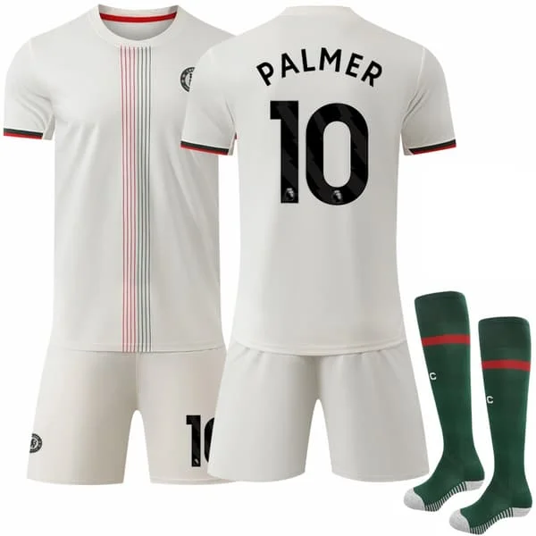 Chelsea Football Kit for Kids and Adults (Including Socks) - No. 10 Palmer Away Jersey-Perfect 25-26 away 25-26 away