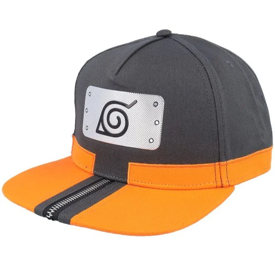 Difuzed - Oranje snapback Cap - Naruto Shippuden Orange/Black Snapback @ Hatstore