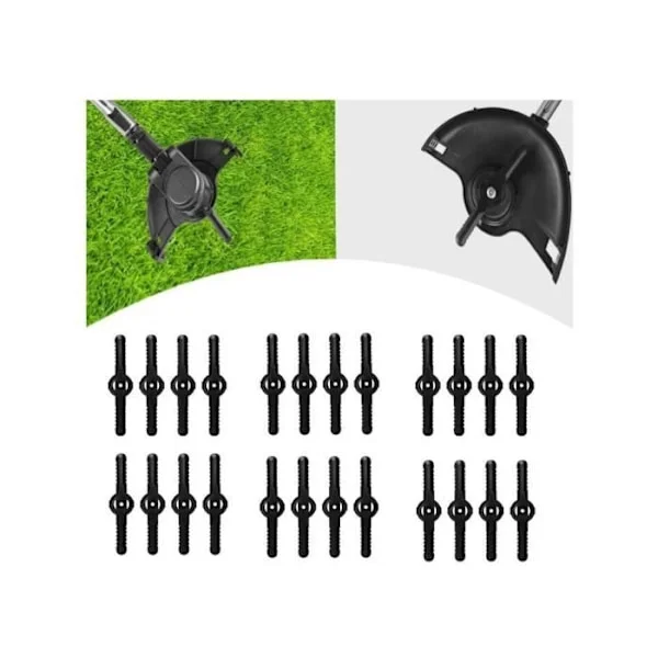 24 st Sladdlös Grästrimmer med Batteri Metallblad, Elektrisk Röjsåg Ersättningsblad Batteri Röjsåg