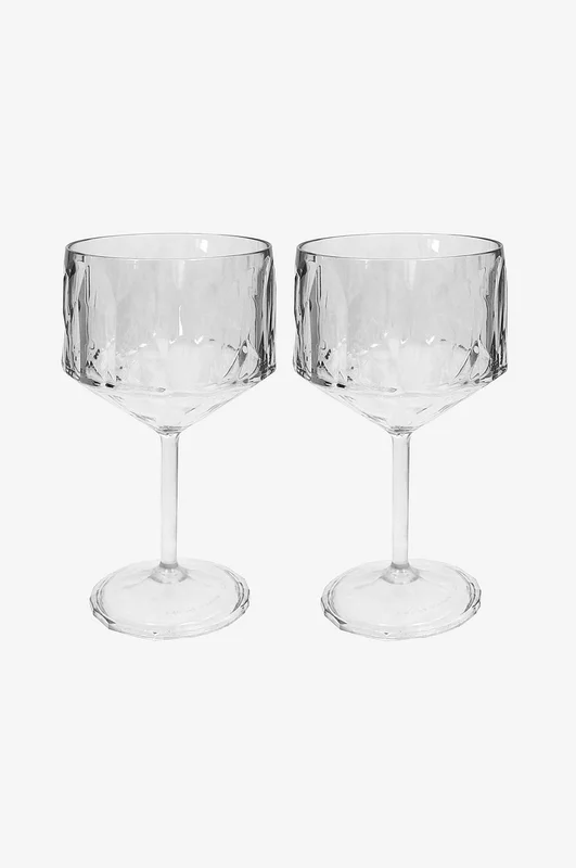 Koziol - Drinkglass Club No. 15 Plast 400 ml 2-pk - Transparent - Drinkglass & shotglass - Fra Homeroom