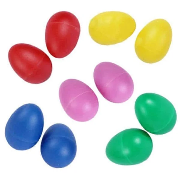 10-pack Plast Slagverksinstrument Leksaker Ägg Maracas Shakers