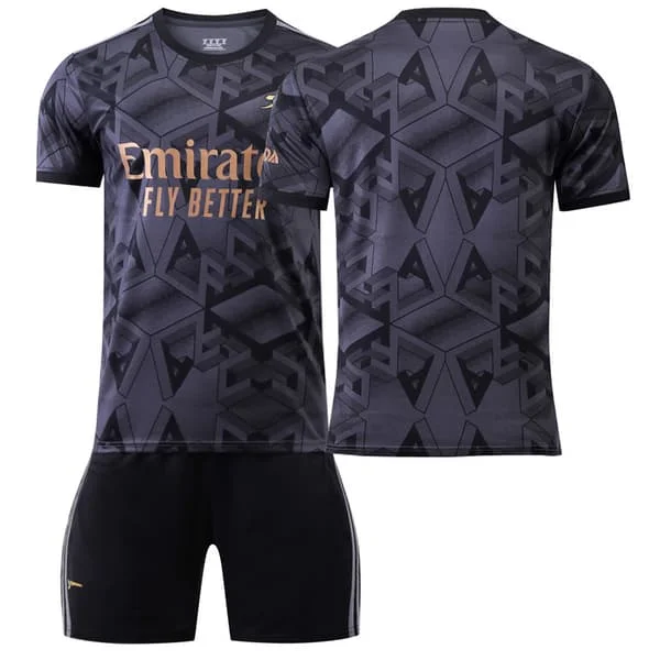 Arsenal Away 2223 Black Football Kit Vuxna, storlek v