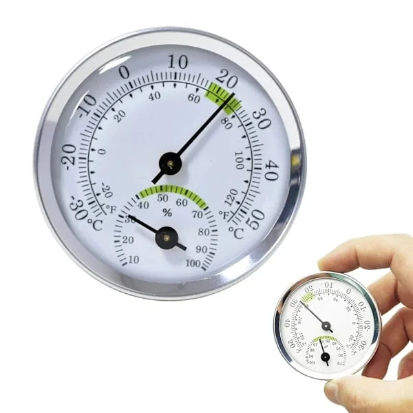 /EA/Hygrometer Termometer, Inomhus- och Utomhustermometer, Fuktighetssensor, Inomhushygrometer, Analog Hygrometer, Hygrometer Termometer, Batterifri,