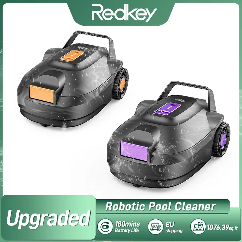 AliExpress - Robot nettoyeur de piscine sans fil Redkey S2, aspiration puissante, planification intelligente des trajets, autonomie extra-longue.