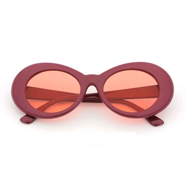 Nye Goggle Kurt Cobain Briller Ovale Dame Solbriller Dame Briller Trendy Vintage Retro Solbriller UV400 Gafas De Sol