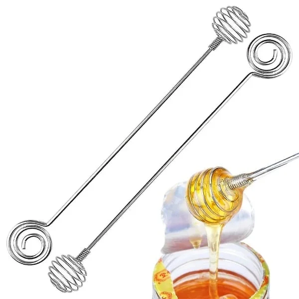 Honey Stirrer, Buy One Get One Free Stainless Steel Honey Spoon, Long Handle Syrup Spoon