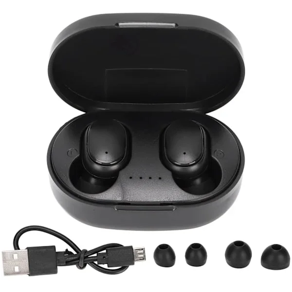 Trådløse hodetelefoner Bluetooth 5.1 Hifi Stereo Sport Arbeid Løping Hodetelefoner Trådløse Hodetelefoner Svart