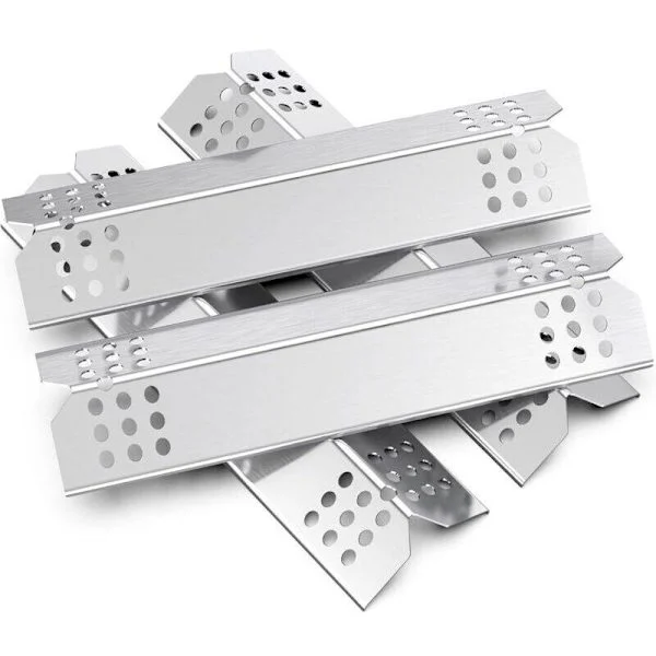 4-pack 38,1 cm Universal Heat Diffuser, Universal Flavorizer Bar Replacement Parts, Compatible with Most Gas Grill Models, Grill Plates (Stainless 