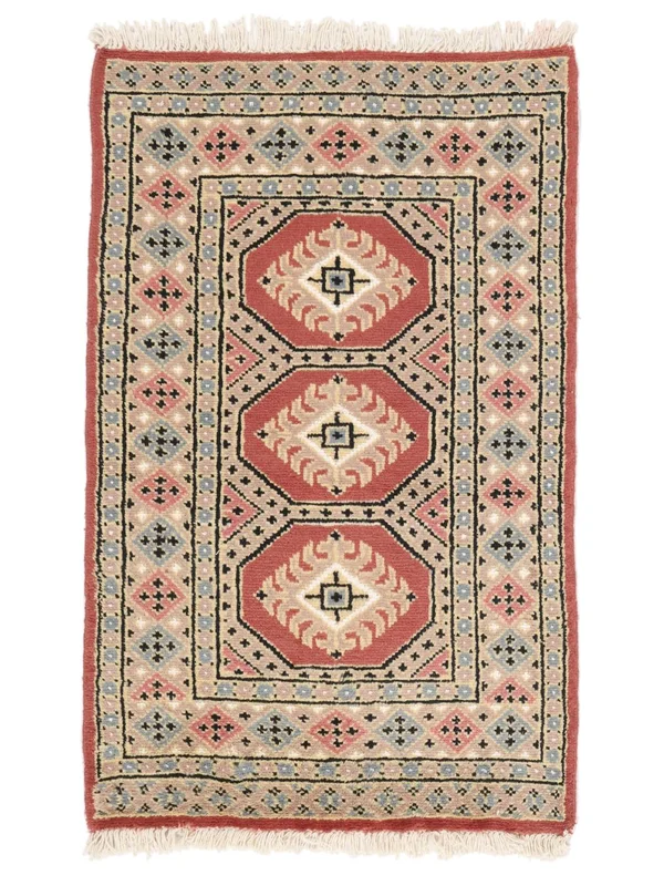 Hand Knotted Pakistan Bokhara 2Ply Rug 62X96 Wool Brown/Orange Small