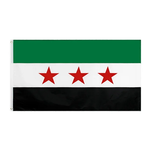 Syrien Flagga Syriska Nationella Rådets Självständighetsflagga med Mässingsöljetter Blekningsresistent Syrisk Arabisk Banner för Inomhus Utomhusbruk