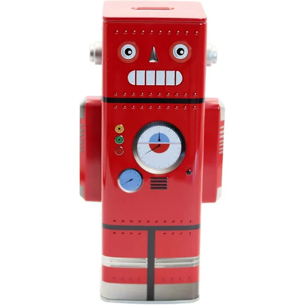 Kreativ sparebøsse robot sparegris for barn - Kreativ form, skrivebordsdekorasjon sparebøsse, sparebøsse (1 stk rød), M