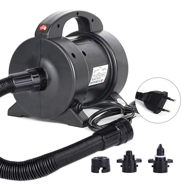 [RM]Portable 1600W Electric Pump Air Mattress Pump Quick Inflation Electric Air Pump Inflator Deflator with 2 Nozzles for Air Bed Raft Boat-Perfet