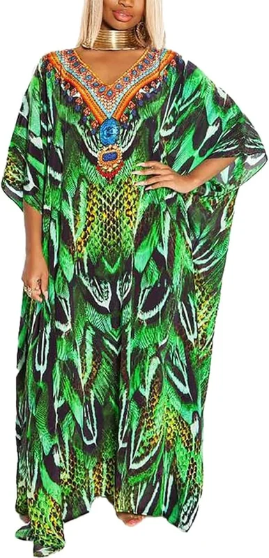 Hett erbjudande till lågt pris! Strandkaftan för kvinnor, klänning, baddräktsöverdrag - Glad