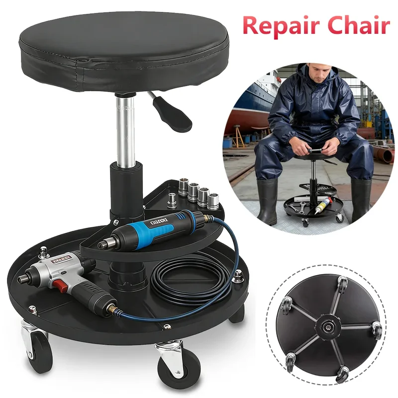 AliExpress - Auto-Reparaturwerkzeug: Verstellbarer, anhebbarer Rollhocker für die Werkstatt – Mechaniker-Sitz, Rollsitz, Drehbarer Werkbankstuhl für 